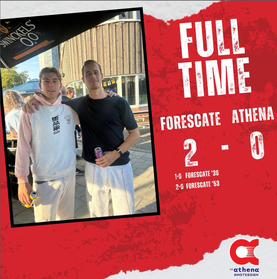AthenA H1 verliest met 2-0 van Forescate AthenA H1 verliest met 2-0 van Forescate